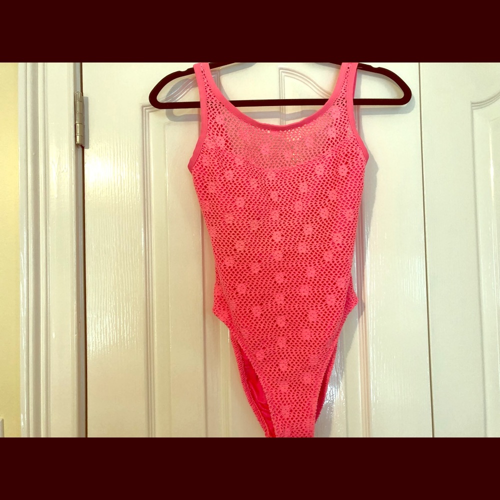 Pretty bright pink Swimsuit . Size 10.